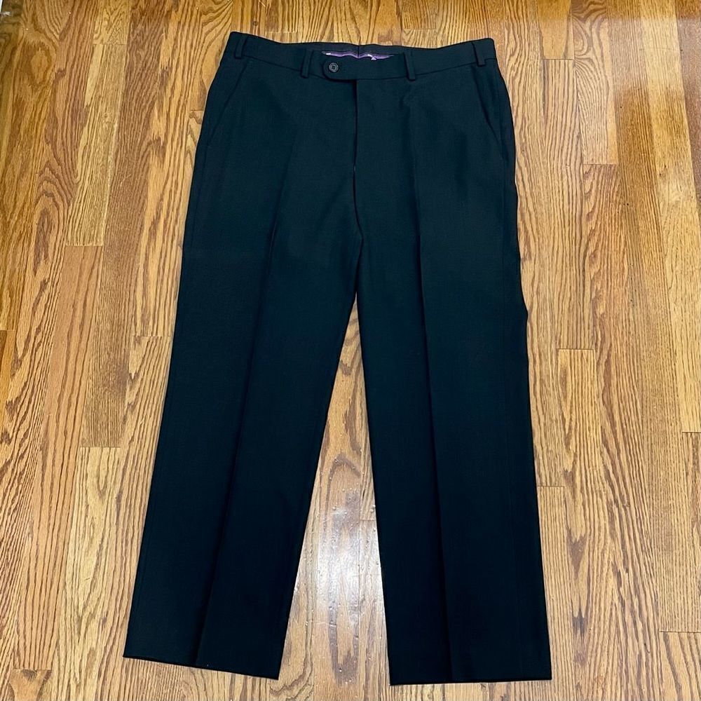 Hiltl COMO black Flat Front Dress Pants. Size 50/US34.